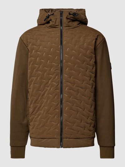 BOSS Sweatjacke mit Kapuze Modell 'Steele' Mittelbraun 2