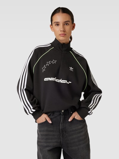 adidas Originals Sweatshirt met opstaande kraag Zwart - 4