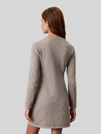 Calvin Klein Jeans Slim Fit Freizeitkleid aus reiner Baumwolle Mittelgrau Melange 5