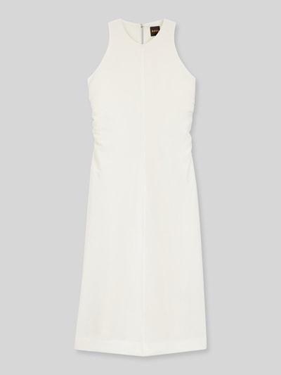 BOSS Orange A-Linien Midikleid aus Leinen-Viskose-Mix Modell 'DELINNA' Offwhite 2