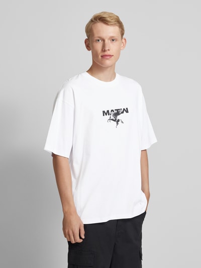 Review X MATW T-shirt z nadrukiem z logo Biały 4