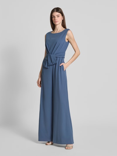 Vera Mont Jumpsuit met knoopdetail Rookblauw - 1