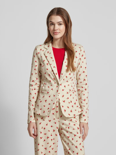 ICHI Slim fit blazer met paspelzakken, model 'KATE' Offwhite - 4