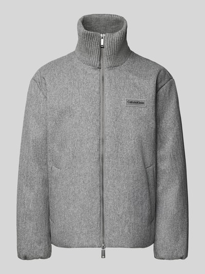 CK Calvin Klein Jacke mit Stehkragen und Zweiwege-Reißverschluss Mittelgrau Melange 2