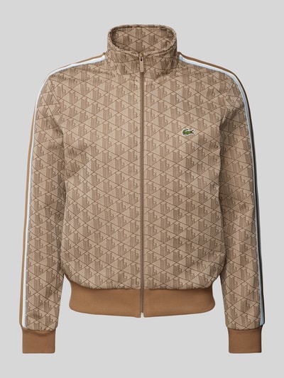 Lacoste Sweatjack met all-over motief Beige - 2