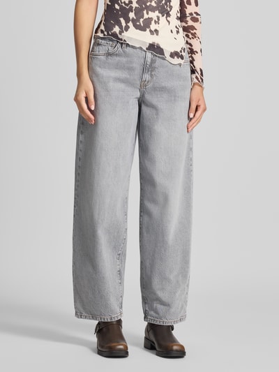 Only Loose Fit Jeans aus reiner Baumwolle Modell 'GIANNA ' Hellgrau 4