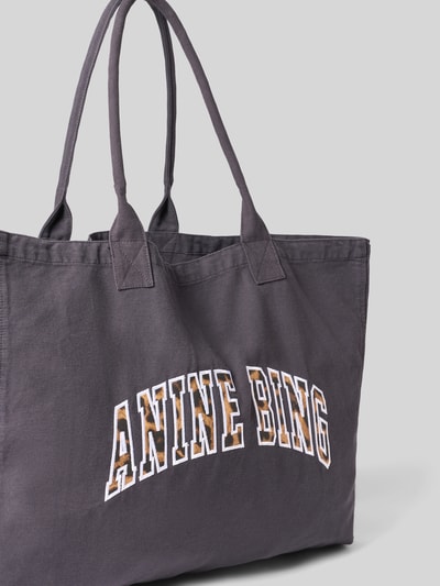 Anine Bing Tote tas van canvas Zwart - 3