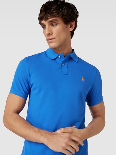 Polo Ralph Lauren Regular fit poloshirt met labelstitching Lichtblauw - 3