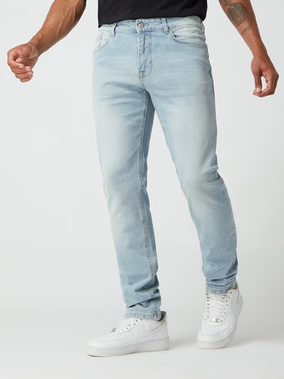 REVIEW Jeansy o kroju slim fit z dodatkiem streczu  Jasnoniebieski 4