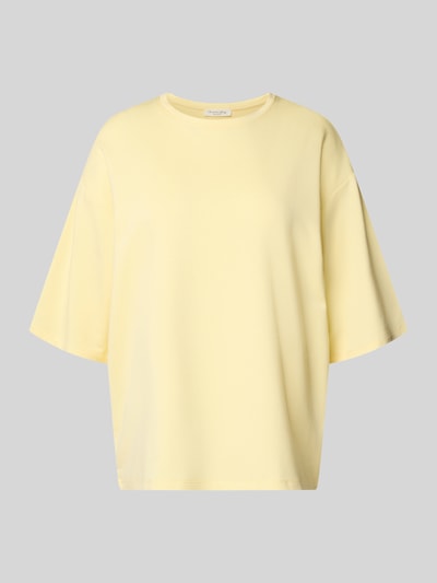 Produktfoto, Relaxed Fit Pyjama-Oberteil mit Rundhalsausschnitt von Christian Berg Woman, Damen, Baumwoll-Mix mit Stretch-Anteil, gelb