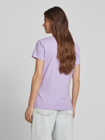 Guess Activewear T-shirt z detalem z logo model ‘BRIANA’ Jasnofioletowy 5