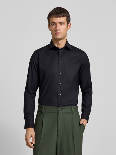 Christian Berg Men Regular Fit Business-Hemd mit Kentkragen Black 4