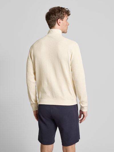 BOSS Sweatshirt mit Label-Stitching Ecru 5