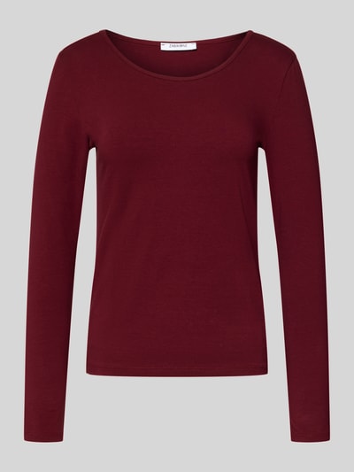 ZABAIONE Shirt met lange mouwen en geribde ronde hals Bordeaux - 2