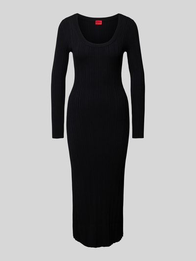 HUGO Strickkleid aus Viskose-Mix Modell 'Sarpheta' Black 2