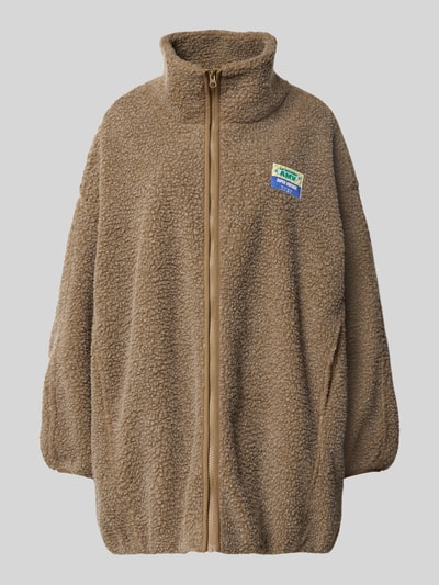 American Vintage Teddyjacke mit Label-Detail Modell 'HOKTOWN' Kitt Melange 2