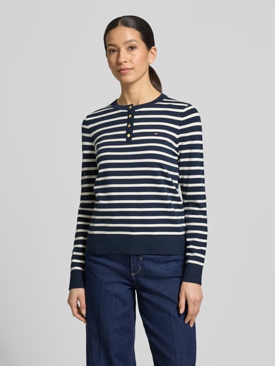 Tommy Hilfiger Regular Fit Langarmshirt aus Baumwoll-Mix Marine 4