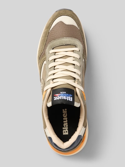 Blauer USA Sneakers met contrastgarnering, model 'RAYO' Olijfgroen - 3