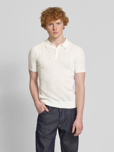 Superdry Poloshirt met korte knoopsluiting Offwhite - 4