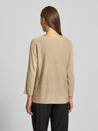 s.Oliver BLACK LABEL Relaxed Fit Pullover aus Viskose-Mix Sand 5