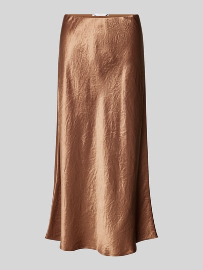 MaxMara Leisure Midirok in glanzend design, model 'ALESSIO' Taupe - 2