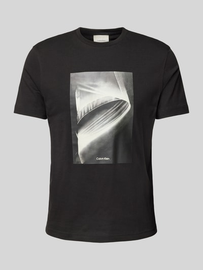 CK Calvin Klein T-Shirt mit Label-Print Black 2