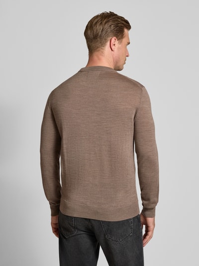 Jake*s Studio Men Regular Fit Pullover aus reiner Wolle Mittelbraun 5