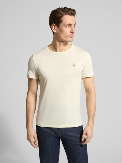 Polo Ralph Lauren T-shirt o kroju regular fit z czystej bawełny Beżowy 4