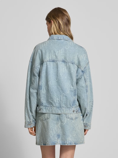 Hugo Blue Jeansjacke mit Brustpattentaschen Modell 'Lou' Jeansblau 5