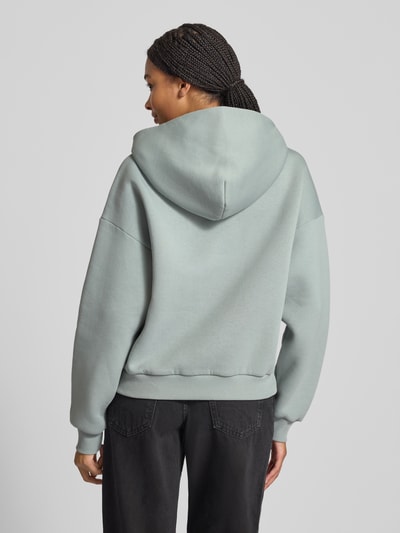 Review Hoodie met labelstitching Bleu - 5