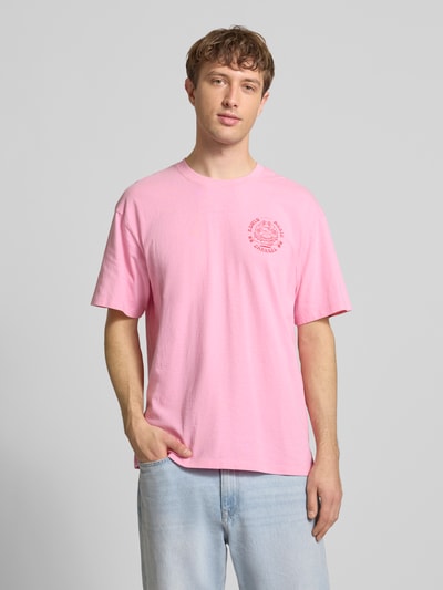 Edwin T-shirt van 100% Katoen Model 'MUSIC CHANNEL' Felroze - 4