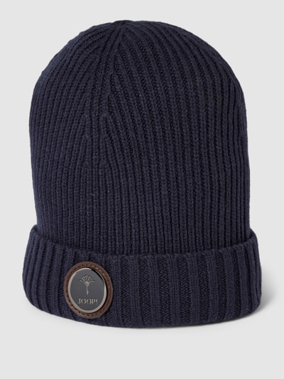 JOOP! Collection Beanie mit Label-Patch Modell 'Francis' Marine 1