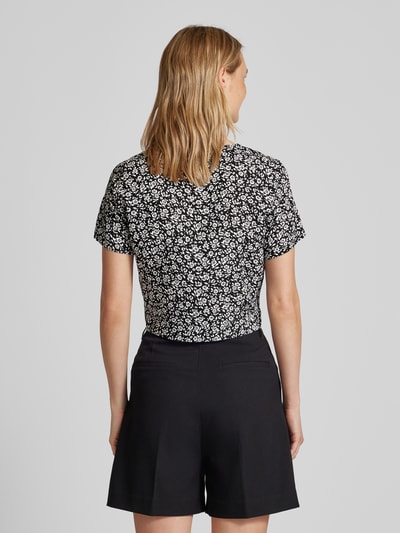 Vero Moda Blusenshirt aus Viskose mit Knotendetail Modell 'EASY JOY' Black 5