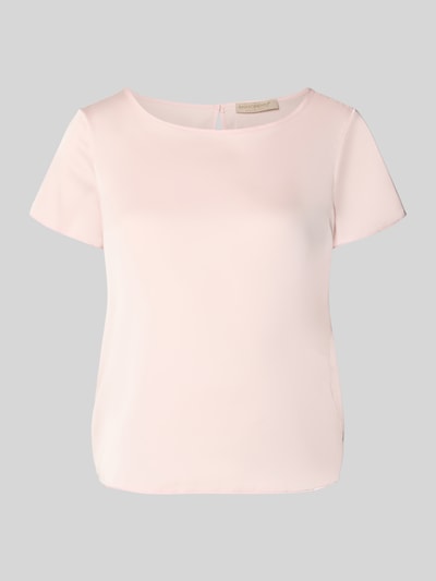 Produktfoto, Blusenshirt mit Rundhalsausschnitt und abgerundetem Saum von Rinascimento in zartem Rosa, glatter Material-Mix, Loose Fit
