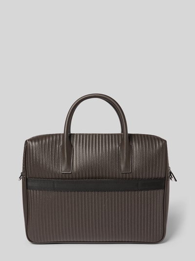 BOSS Laptoptasche aus echtem Rindsleder Modell 'DAXTER' Dunkelbraun 4