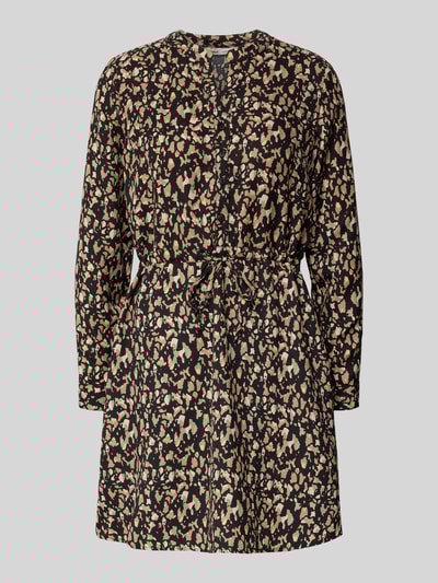 Only Tailliertes Blusenkleid mit Allover-Muster Modell 'CORY' Black 2