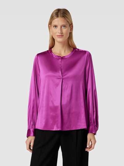 MOS MOSH Bluse in Satin-Optik Modell 'ENFA' Fuchsia 4