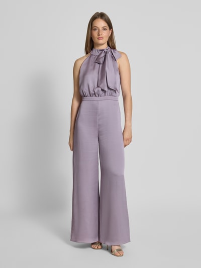 Swing Jumpsuit met opstaande kraag Paars - 4