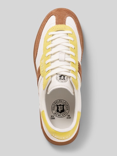 Polo Ralph Lauren Low Top Sneaker aus echtem Rindsleder GELB 3