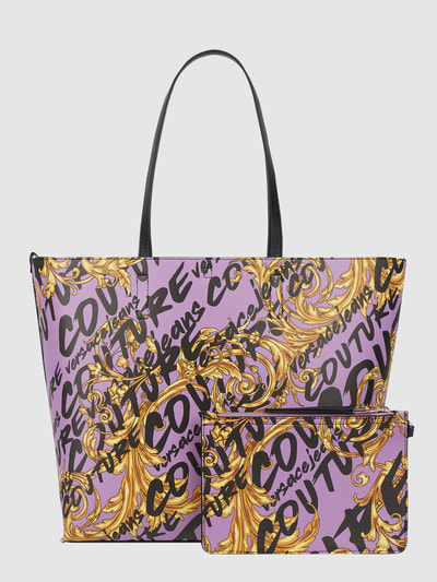 Versace Jeans Couture Wendeshopper mit Logo-Muster  Flieder 1