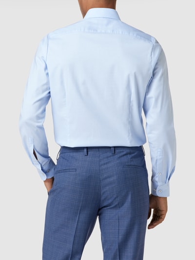 OLYMP Level Five Slim Fit Businesshemd aus Uni Struktur Bleu 5