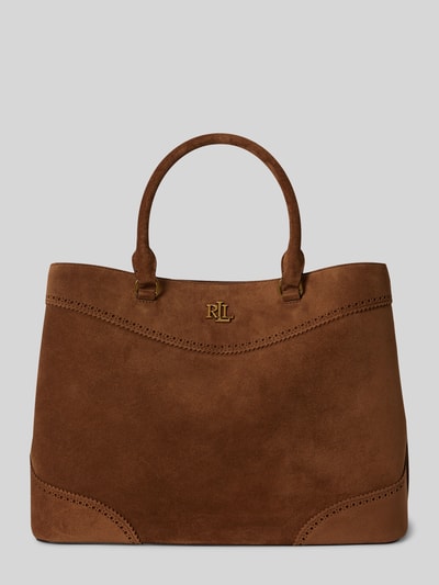 Lauren Ralph Lauren Henkeltasche mit Logo-Detail Modell 'MARCY' Hellbraun 1