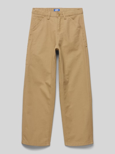 Jack & Jones Spodnie materiałowe z 5 kieszeniami model ‘ALEX’ Camel 1