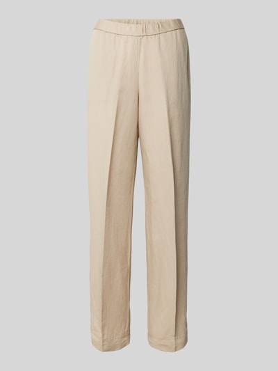 Gant Regular fit comfortbroek met persplooien Zand - 2