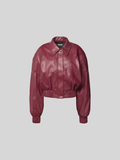 ROTATE Regular Fit Bomberjacke in Leder-Optik Bordeaux 2