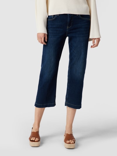 MAC Straight Leg Jeans-Culotte mit Label-Details Bleu 4