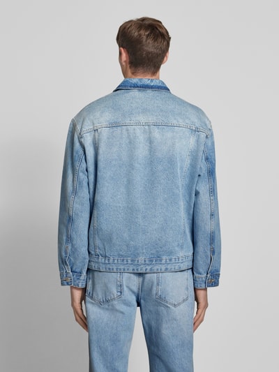 REVIEW Regular Fit Jeansjacke aus reiner Baumwolle Hellblau 5
