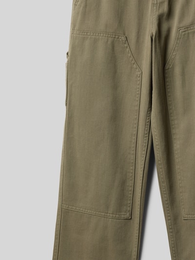 Tom Tailor  Spodnie o kroju baggy fit z bawełny Oliwkowy 2