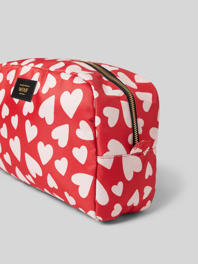 WOUF Make-uptasje met all-over motief, model 'Amore' Rood - 2