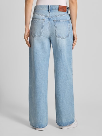 Calvin Klein Jeans Jeansy z szerokimi nogawkami z czystej bawełny Jasnoniebieski 5